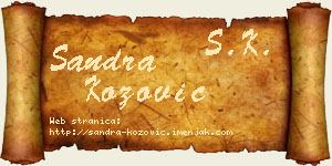 Sandra Kožović vizit kartica